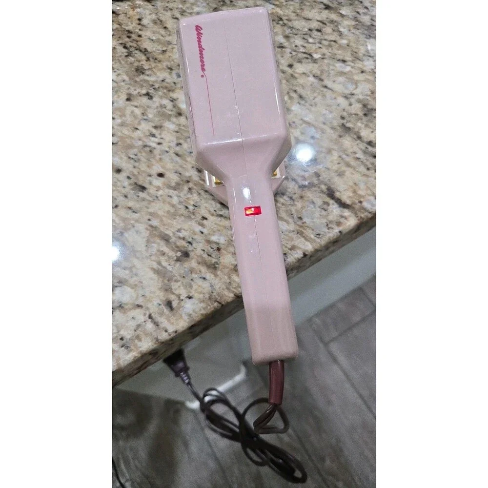 Vintage Windmere Crimping Iron Hair Styler  With Box 80s Retro Hair Tool Pink